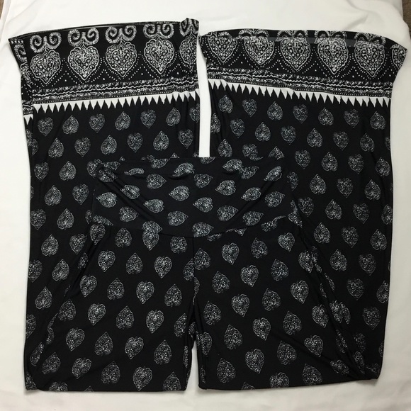 Black and White Palazzo Pants by Bold & Beautiful - Picture 4 of 5